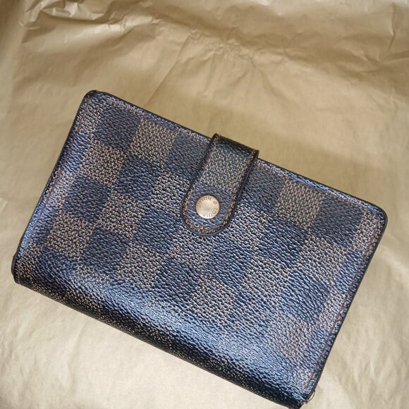 Louis Vuitton Kisslock Portefeuille Viennois Wallet- Damier Ebene - Picture 1 of 14